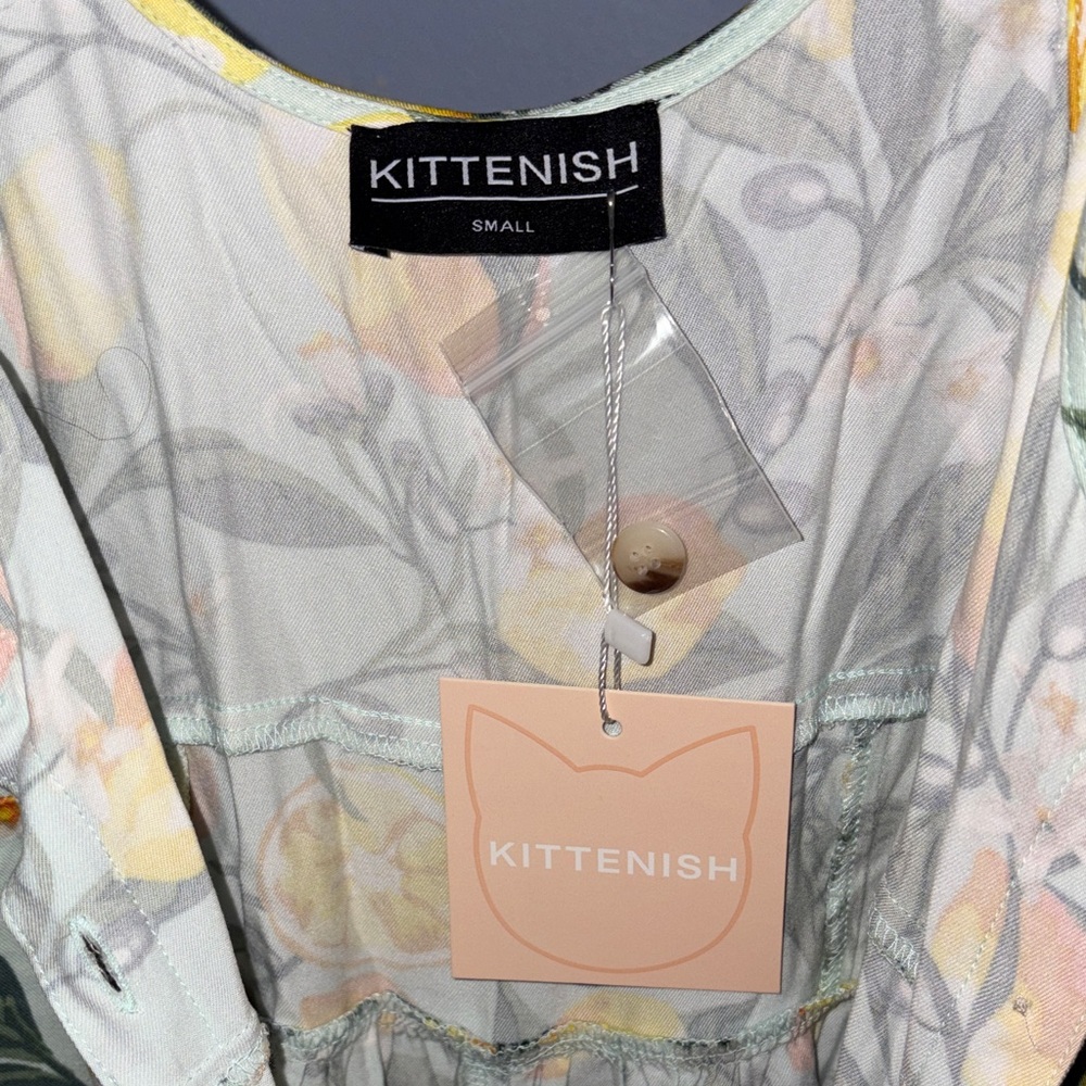 NWT Kittenish Lemon Print Maxi Dress - Picture 10 of 12